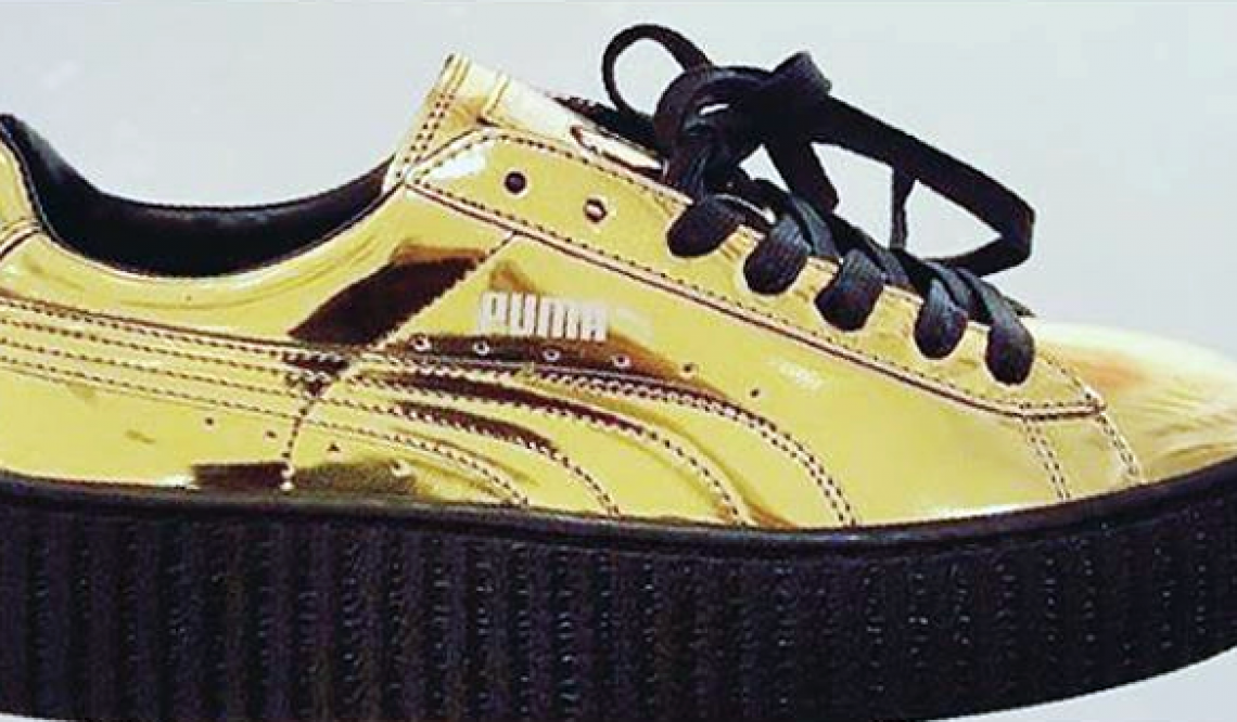 puma creepers gold