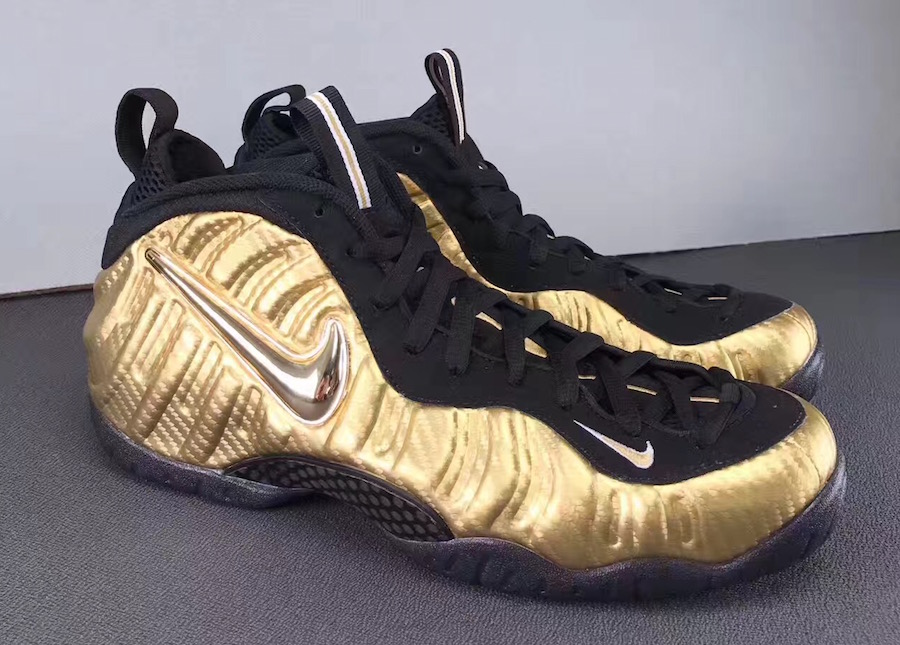 foamposite white and gold