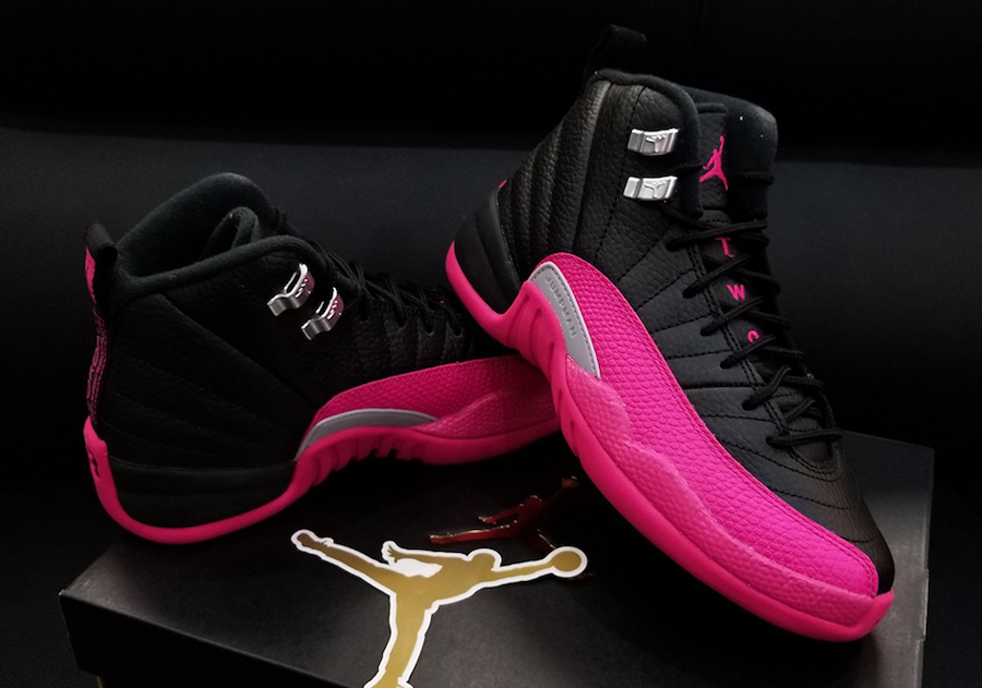 jordan 12s pink and black