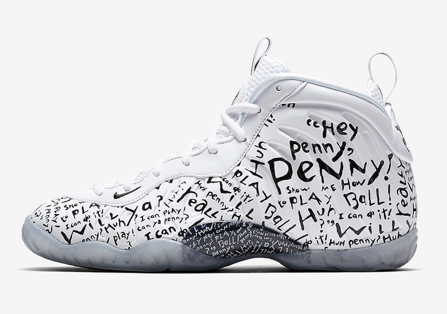 white foams with black writing