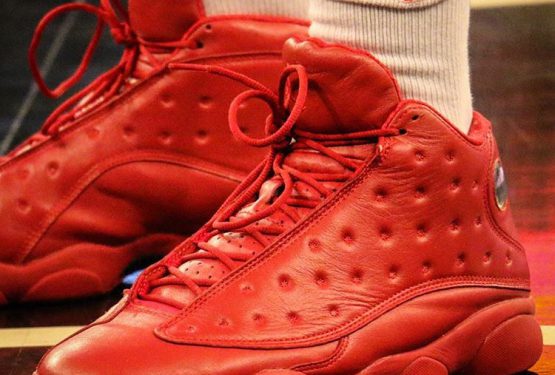 Air Jordan 13 （エアジョーダン１３）”all red” wearing Lynetta Kizer