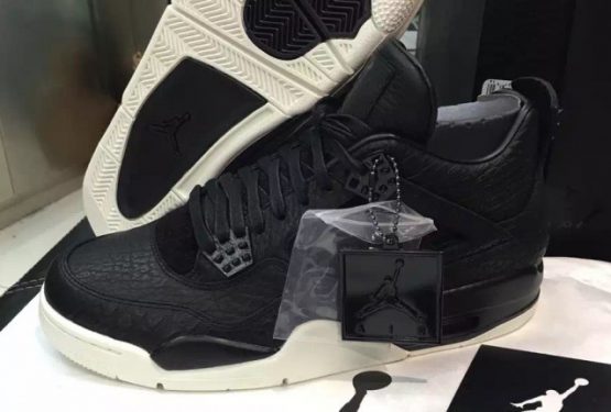 2016春発売予定★NIKE Air Jordan 4 Retro Premium Black/Black-Sail （819139-010）　【ナイキ エアジョーダン４　プレミアム】