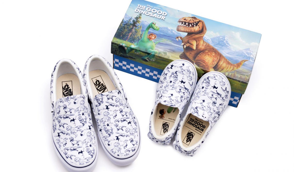 親子でも！2/27発売★先行予約受付中★VANS “THE GOOD DINOSAUR” MODEL　【バンズ 　スリッポン】