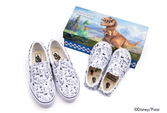 親子でも！2/27発売★先行予約受付中★VANS “THE GOOD DINOSAUR” MODEL　【バンズ 　スリッポン】