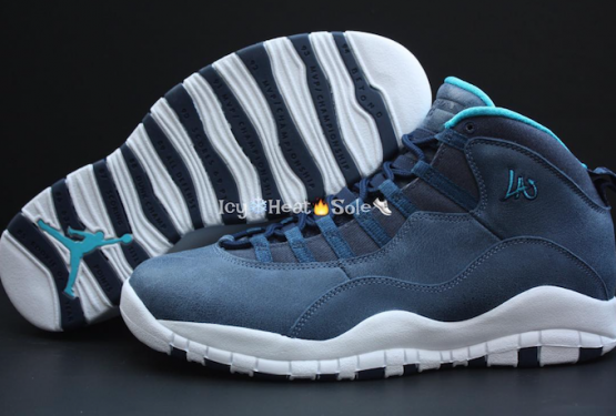 5月14日発売★NIKE Air Jordan 10 “Los Angeles” Ocean Fog/Blue Lagoon-Midnight Navy 310805-404　【ナイキ エアジョーダン 10　ロサンゼルス】