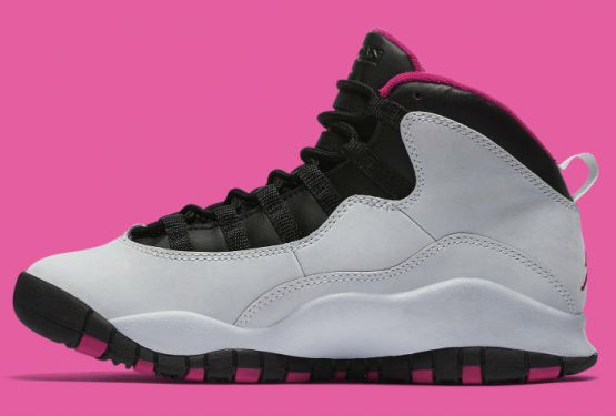 5月14日発売予定★レディース・キッズ★NIKE Air Jordan 10 GS Pure Platinum/Black-Vivid Pink 487211-008　 【ナイキ エアジョーダン10】