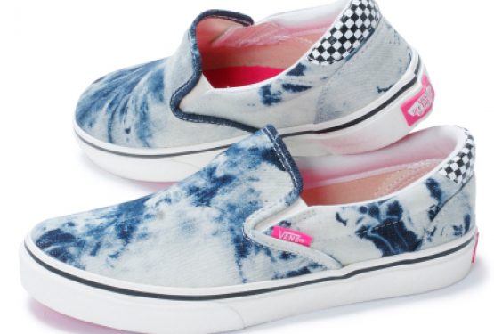 近日発売★ X-GIRL × VANS SLIP-ON BLEACH DENIM　【エックスガール×バンズ スリッポン】