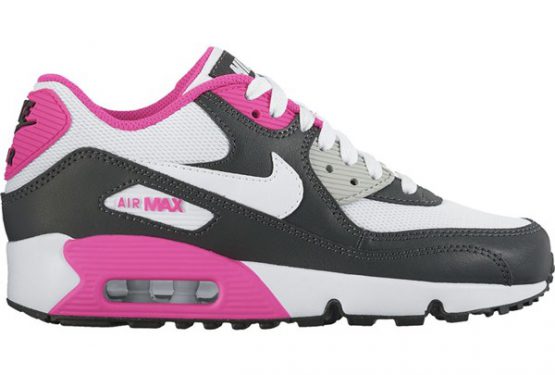 レディース＆キッズ★ NIKE AIR MAX  90  GS 833340-001 ANTHRA/WHITE 【ナイキ エアマックス 90 GS】