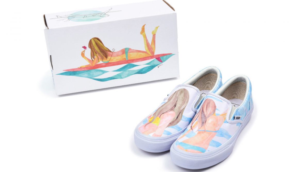 レディース★6月11日先行発売★ VANS  SLIP ON  ×YUMI YAMADA　【バンズ スリッポン × ユミ ヤマダ】