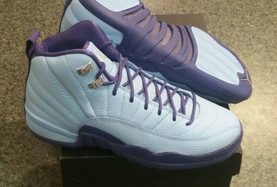 レディース★ NIKE Air Jordan 12 GS Blue Cap/Metallic Silver-Dark Purple Dust 510815-418　【ナイキ エアジョーダン12　GS】