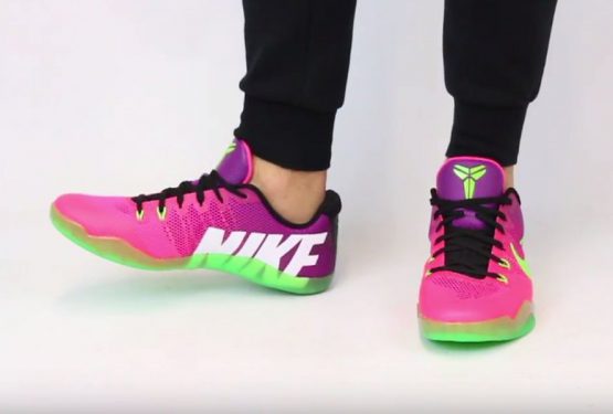 検索リンク追記★9月15日発売★Nike Kobe 11 EM “Mambacurial” Pink Flash/Action Green-Red Plum 836183-635 【ナイキ コービー１１ＥＭ】