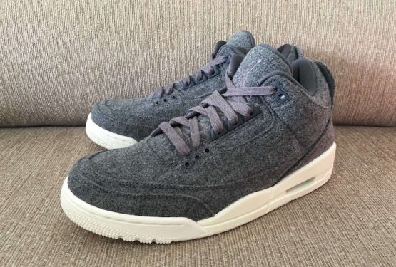 画像追記★12月17日発売★NIKE Air Jordan 3 Wool Dark Grey/Dark Grey-Sail 854263-004　【ナイキ エアジョーダン３ ウール】