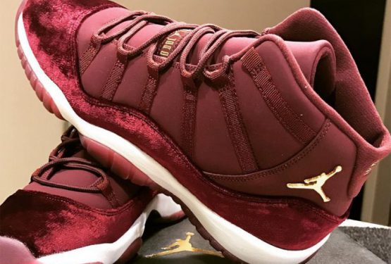 レディース★12月17日発売★ NIKE Air Jordan 11 GS Velvet Night Maroon/Metallic Gold-Night Maroon 852625-650 【ナイキ エアージョーダン １１ GS】