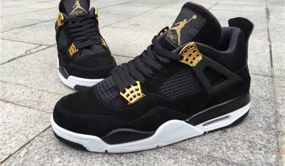 2017年1月発売★NIKE Air Jordan 4 “Royalty” Black/Metallic Gold-White 308497-032 【ナイキ エアジョーダン 4　】