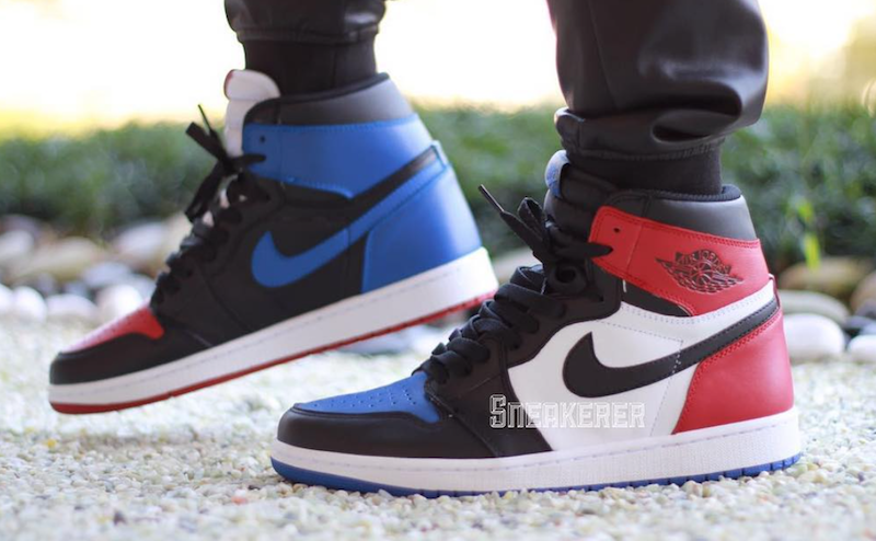 Air jordan 1 retro high og top 3 black cheap varsity red varsity royal