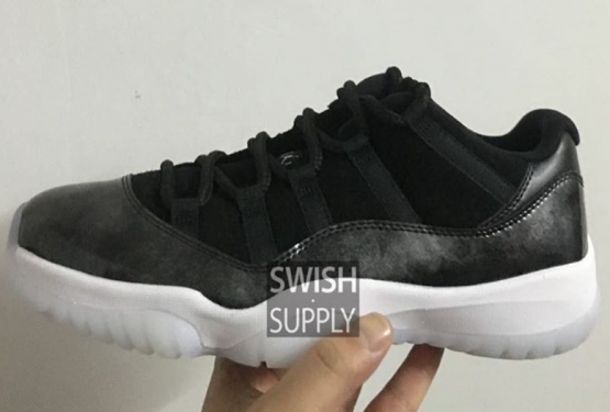 2017年4月発売★ NIKE Air Jordan 11 Low “Barons” Black/Metallic Silver-White 【ナイキ エアジョーダン 11 LOW】