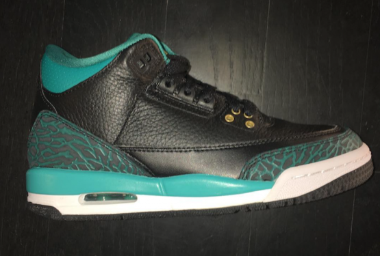 レディース★12月24日発売★NIKE Air Jordan 3 GS Black/Gold-Teal 441140-018 【ナイキ エアジョーダン 3 GS】