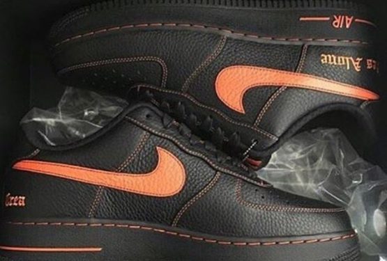 近日発売？VLONE × NIKELAB AIR FORCE 1 BLACK/ORANGE　【ヴィーローン × ナイキラボ エアフォース1 】