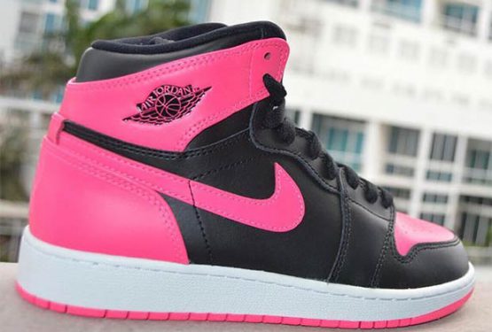 レディース★2月11日発売★NIKE Air Jordan 1 GS “Serena Williams” Black/Black-Hyper Pink-White 881426-009 【ナイキ エアジョーダン1 GS】