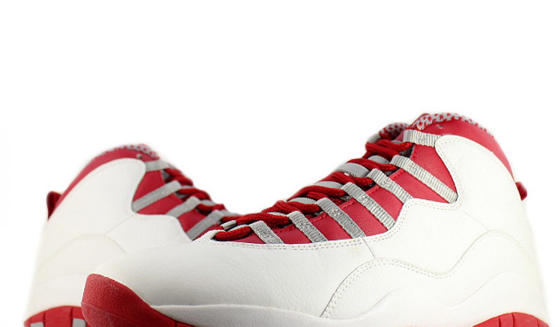 過去の名作★NIKE AIR JORDAN 10 WHITE/VRED-LT STEEL GREY BLACK 310805-161 【ナイキ エアジョーダン 10】