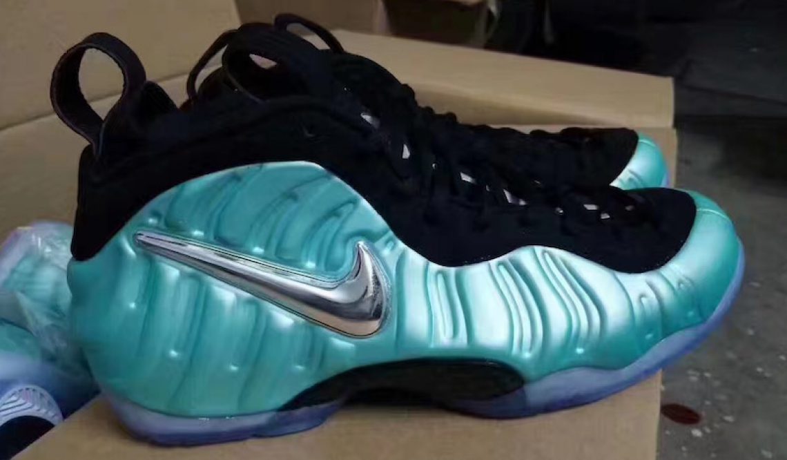 ７月発売予定★ Nike Air Foamposite Pro Island Green/Metallic Platinum Style  624041-303 【ナイキ エア フォームポジット 】