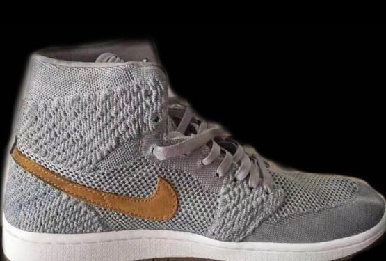 リーク★１１月発売予定★ NIKE Air Jordan 1 Retro High Flyknit Wolf Grey/Gum Yellow-White-Golden Harvest 919704-025 (ナイキ エアジョーダン 1 フライニット)