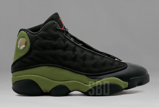 2018年1月発売★ NIKE Air Jordan 13  Black/True Red-Light Olive 414571-006 (ナイキ エアジョーダン 13)