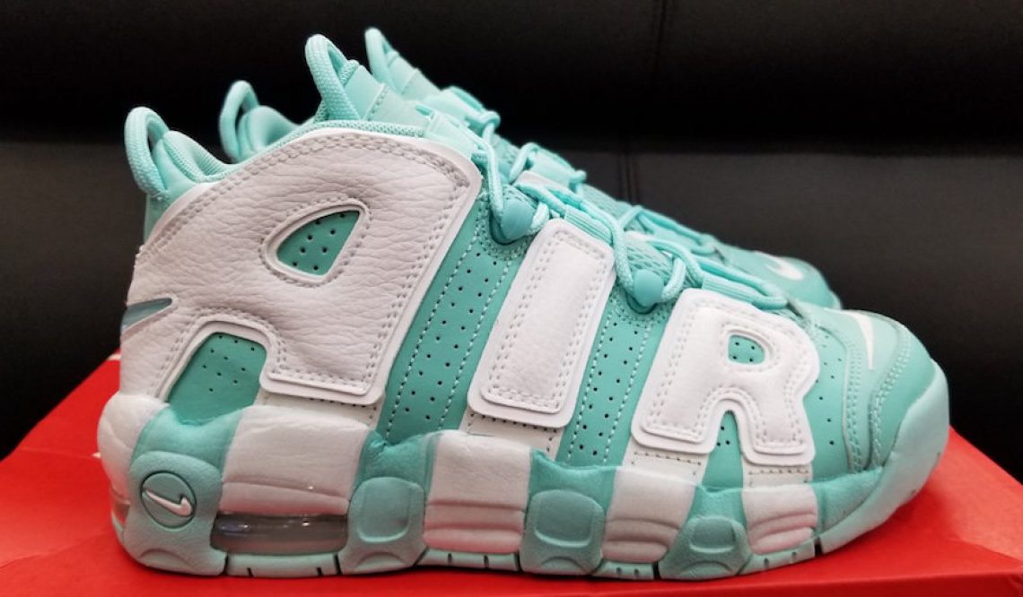 レディース★7月26日発売予定★ NIKE AIR MORE UPTEMPO “ISLAND GREEN”  Island Green/White  415082-300 （ナイキ エア モア アップテンポ ）