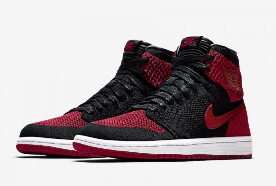 レディースも発売★ ９月９日発売★ NIKE Air Jordan 1 GS Flyknit “Banned”  Black/Varsity Red-White  919702-001 (ナイキ エアジョーダン 1 GS フライニット )