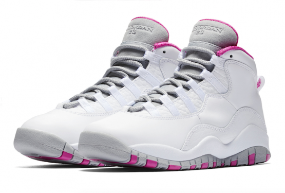 9月30日発売★ NIKE Air Jordan 10 “Maya Moore” White/White-Fuchsia Flash-Wolf Grey (ナイキ エアジョーダン 10 GS )