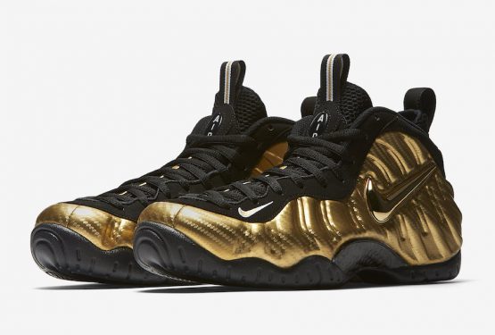 動画&検索リンク★10月19日発売★ NIKE AIR FOAMPOSITE PRO METALLIC GOLD/BLACK-BLACK-WHITE 　624041-701　（ ナイキ エア フォームポジット プロ ）