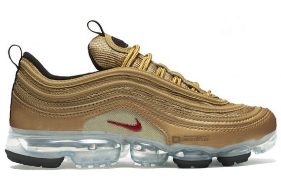 2018年５月発売★ Nike Air VaporMax 97 Metallic Gold/Varsity Red-Black-White (ナイキ エア ヴェイパーマックス 97）