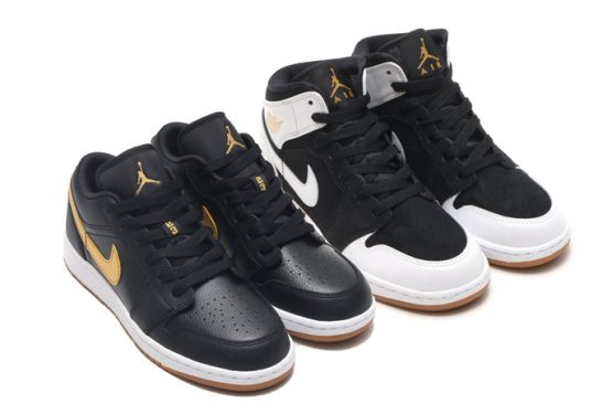 近日発売★ NIKE Air Jordan 1 GS “Gold and Gum” Pack　555112-021　 554723-032