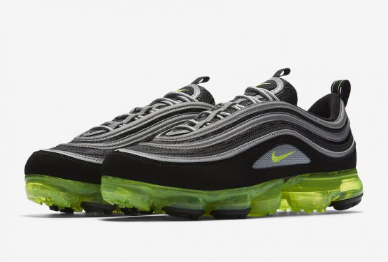 ３月９日発売★ Nike Air VaporMax 97 Black/Volt/Metallic Silver-White  AJ7291-001 (ナイキ ヴェイパーマックス ９７)