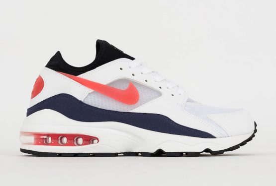 海外展開中★ Nike Air Max 93 White/Habanero Red-Neutral Indigo-Black  306551-102　 (ナイキ エアマックス 93)