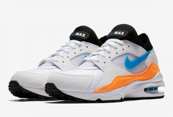 Nike Air Max 93 White/Nebula Blue-Total Orange-Black 306551-104 (ナイキ エアマックス 93)