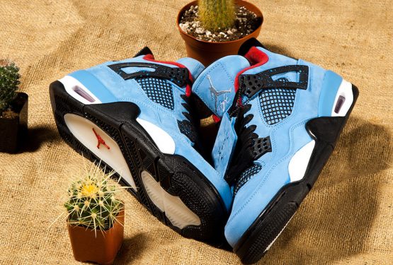 動画★RAVIS SCOTT × NIKE AIR JORDAN 4 RETRO “CACTUS JACK” University Blue/Varsity Red-Black　308497-406　（トラビス・スコット × ナイキ エアジョーダン4 レトロ “　カクタス・ジャック　”）