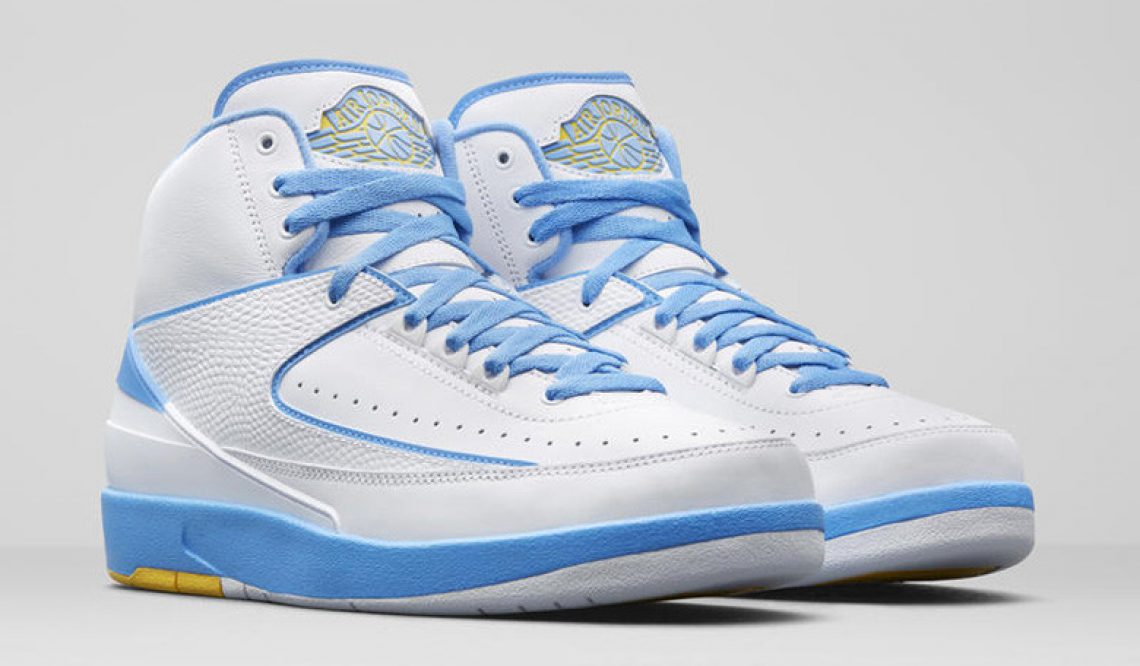 動画★6月9日発売★ NIKE AIR JORDAN 2 RETRO “MELO” WHITE/VARSITY MAIZE/UNIVERSITY BLUE 385475-122 (ナイキ エアジョーダン 2 “mero”)