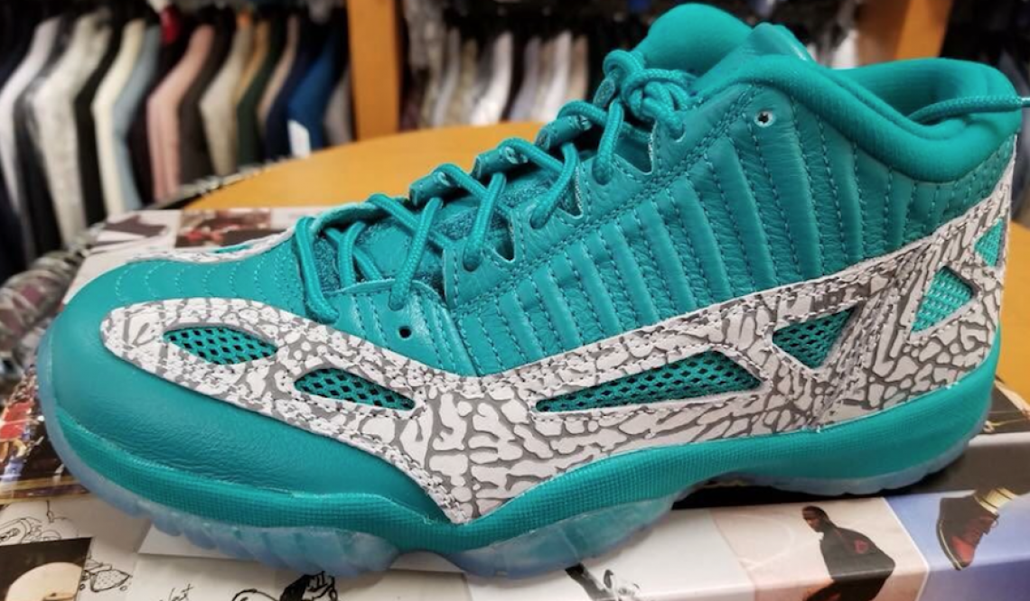 8月16日発売★NIKE Air Jordan 11 Low IE  Teal/Rio Teal-Cement Grey 919712-300　（ナイキ エアジョーダン 11　IE）