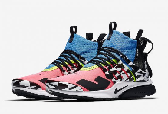 9月8日発売★ Acronym x Nike Air Presto Mid Color: Racer Pink/Photo Blue-White-Black  AH7832-600 Price: $200 (アクロニウム × ナイキ エアプレスト)