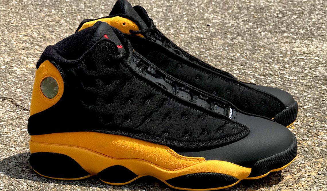 9月15日発売★ NIKE Air Jordan 13 Melo “Class of 2002”  Black/University Red-University Gold  414571-035